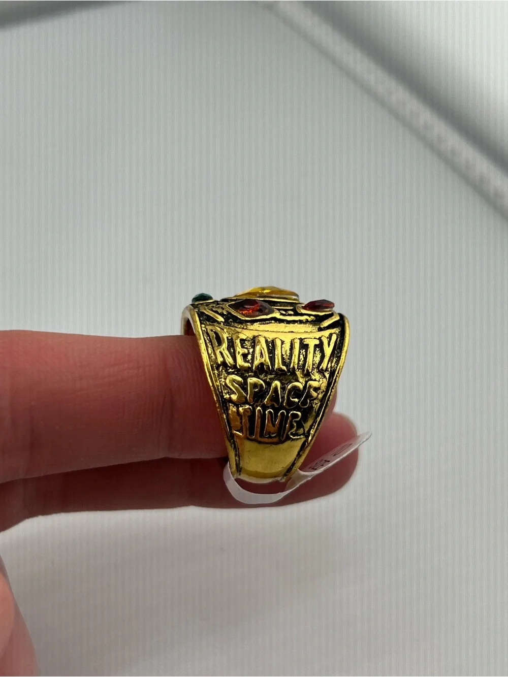 🎁Gold-Tone Multicolor Gem Statement Ring - Size 10